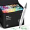 Ohuhu Alcohol Markers Brush Tip -Double Tipped Art Marker Set for Artist Adults Coloring Illustration - 120 Colors- Brush & Chisel/ Brush & Fine Dual Tips- Honolulu/ Honolulu B of Ohuhu Markers- Refillable Alcohol-based Ink